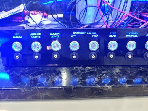 Customer photo review of 19mm Latching Push Button Switch LED Stainless Steel