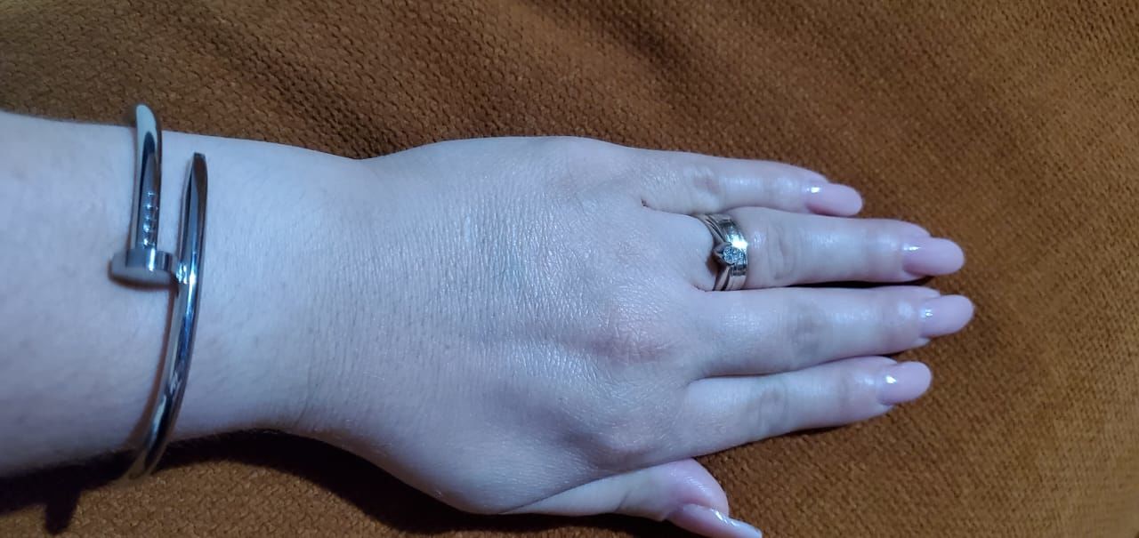 Customer photo review of Nailed Bracelet - Gold - Silver