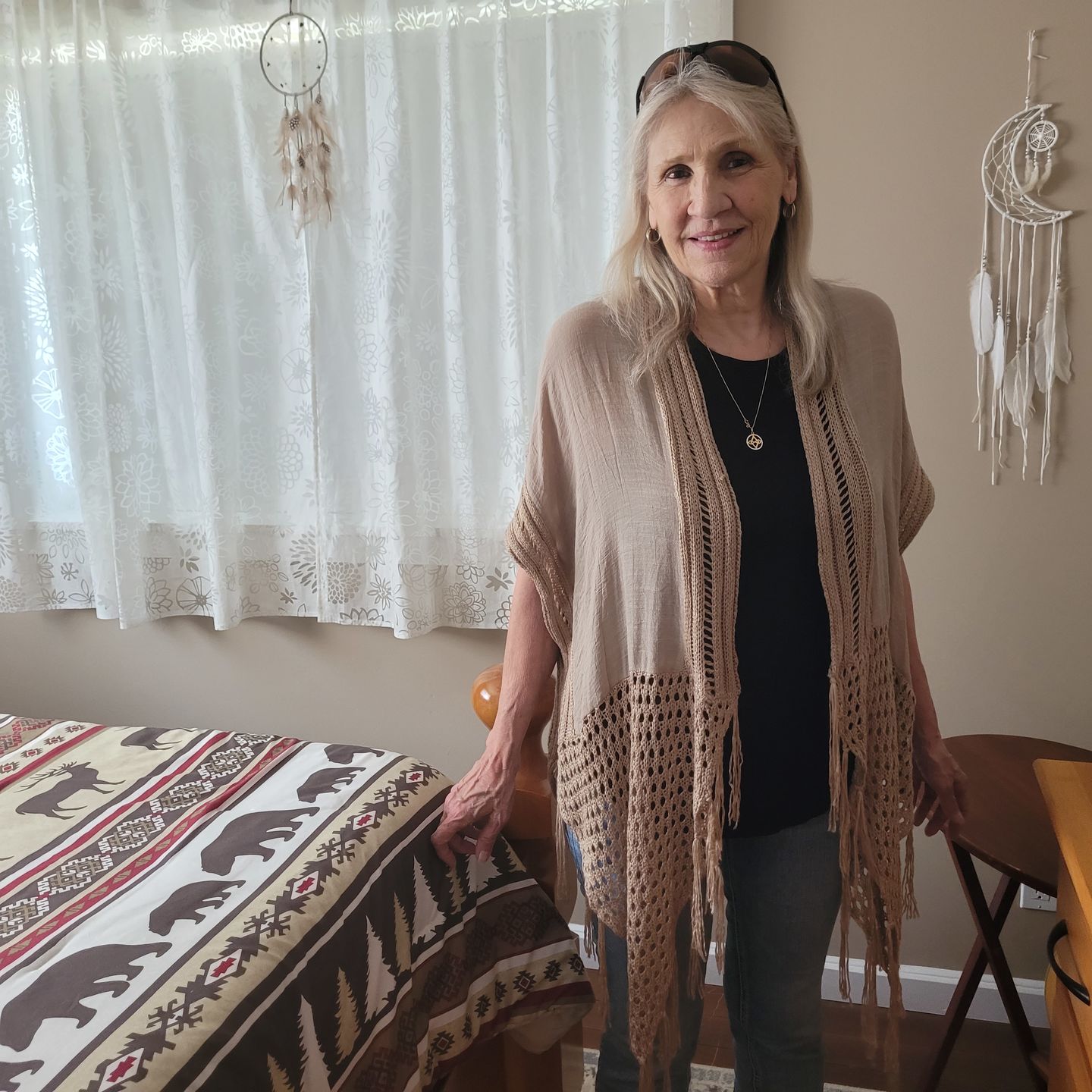 Customer photo review of My Cozy Crochet Cardigan (Mocha)