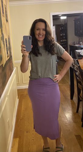Customer photo review of Brigitte Brianna Runaround Skirt