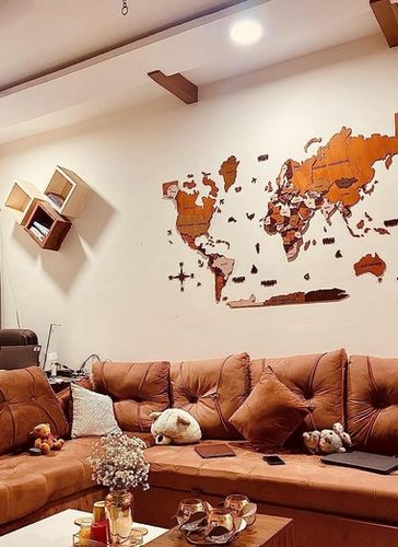 Customer photo review of 3D Wooden World Map Multicolor