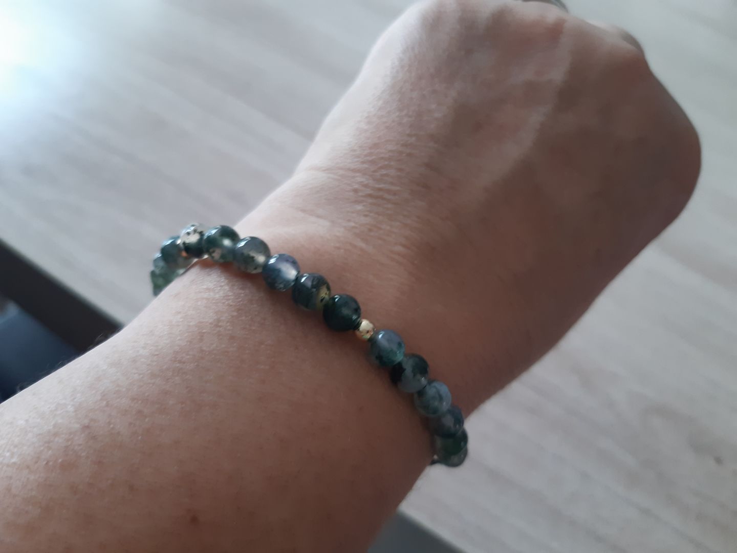 Customer photo review of Bracelet en Agate mousse