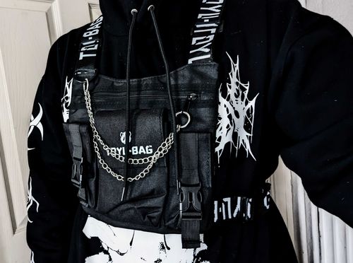 Customer photo review of Techwear Chest Bag