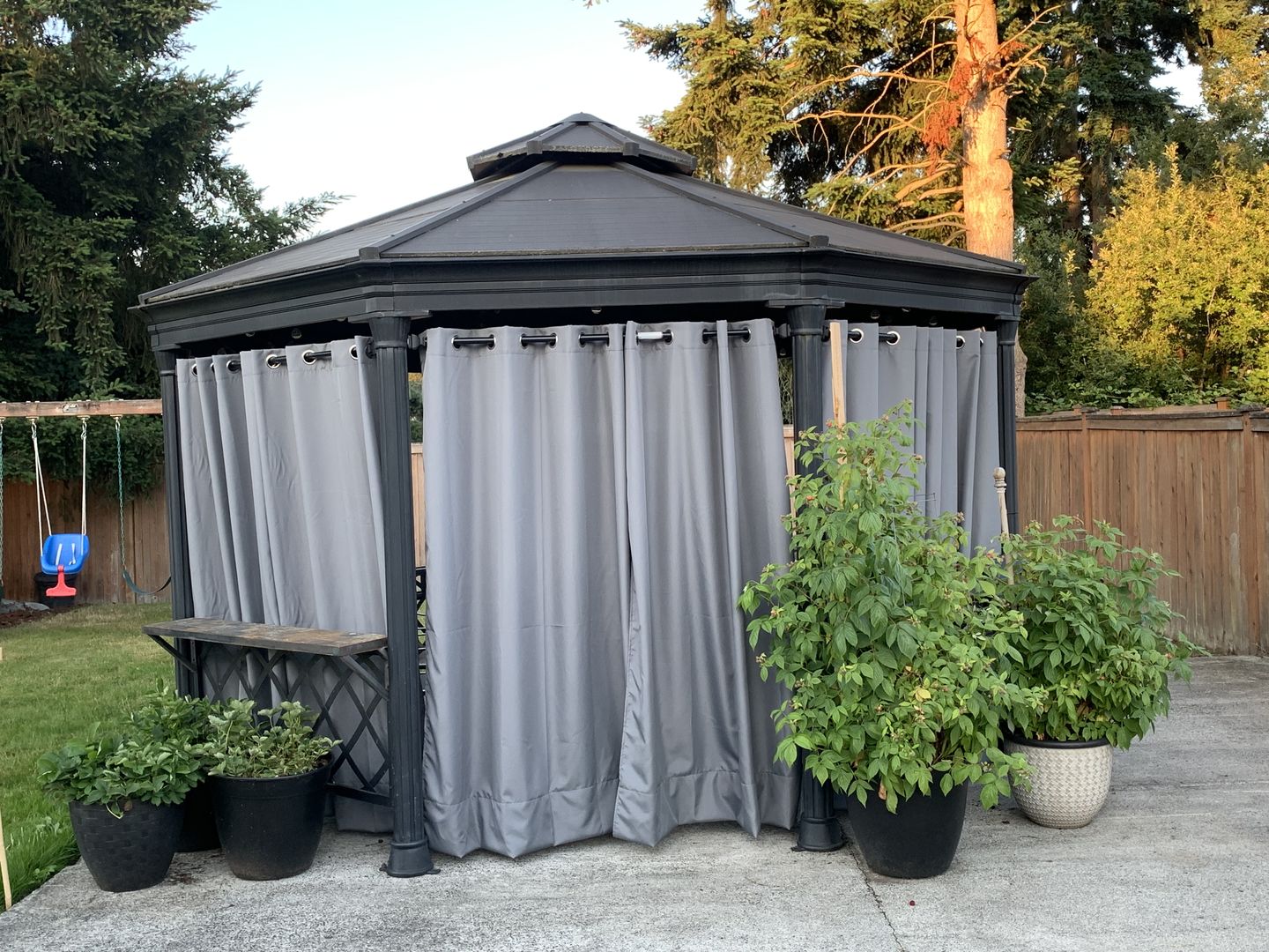 Customer photo review of Grommet Windproof Waterproof Outdoor Curtains Canvas Curtains for Patio, Gazebo, Pergola and Porch 1 Panel