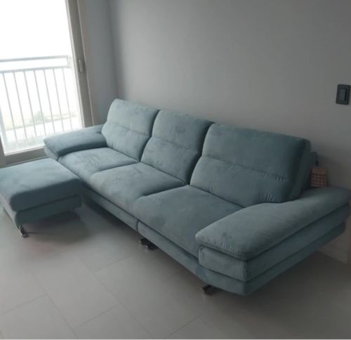 Customer photo review of DOCHINO - Sofa văng nỉ 3 chỗ tựa liền