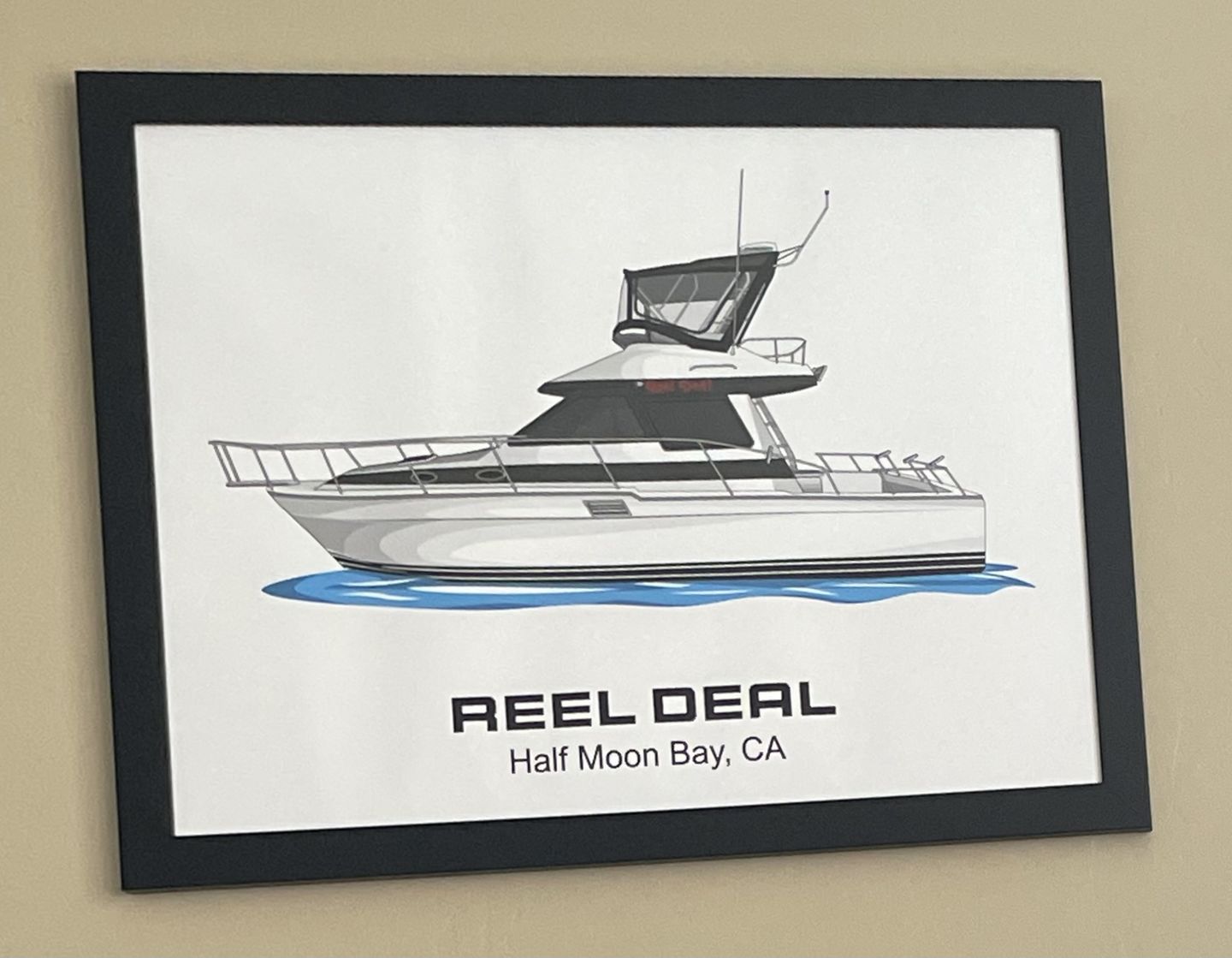 Customer photo review of Custom Boat Print