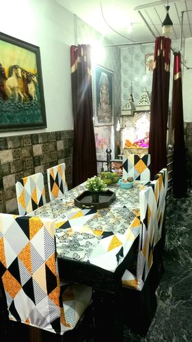 Customer photo review of DivineTrendz Exclusive - Yellow Prism Elastic Table Cover.
