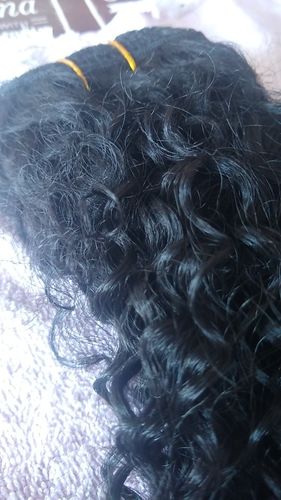 Customer photo review of Clip Ins Extension Curly 12A+ Virgin Human Hair Extension