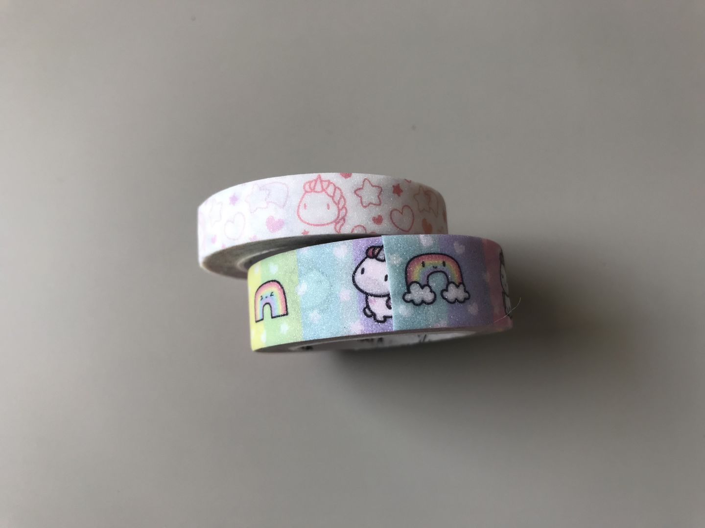 Customer photo review of Rainbow Unicorns Washi Tape (Set of 2)