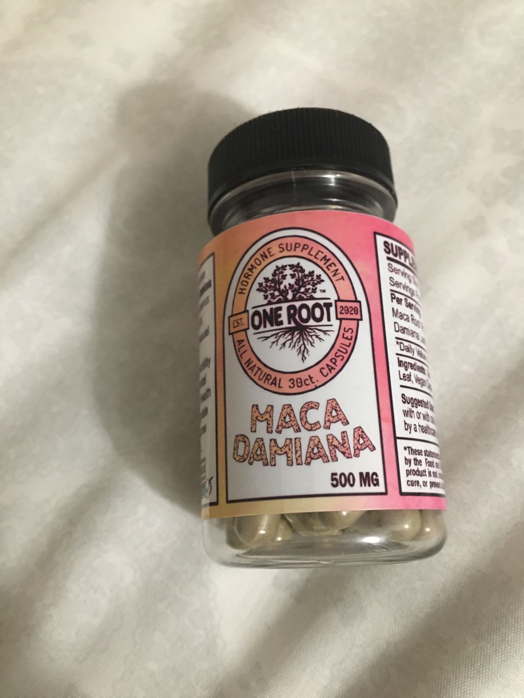 Customer photo review of Maca + Damiana Capsules: 30ct