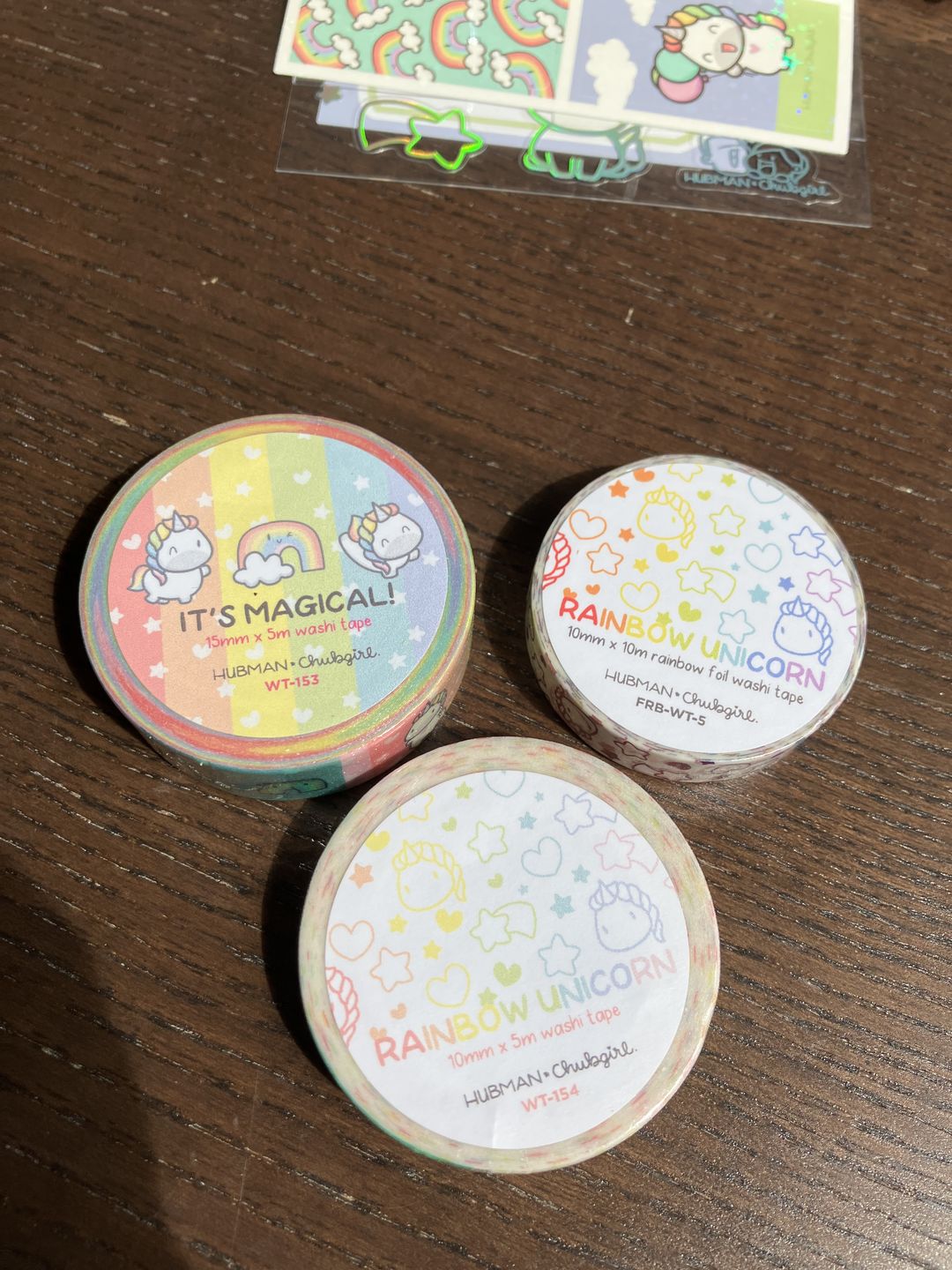 Customer photo review of Rainbow Unicorns Washi Tape (Set of 2)