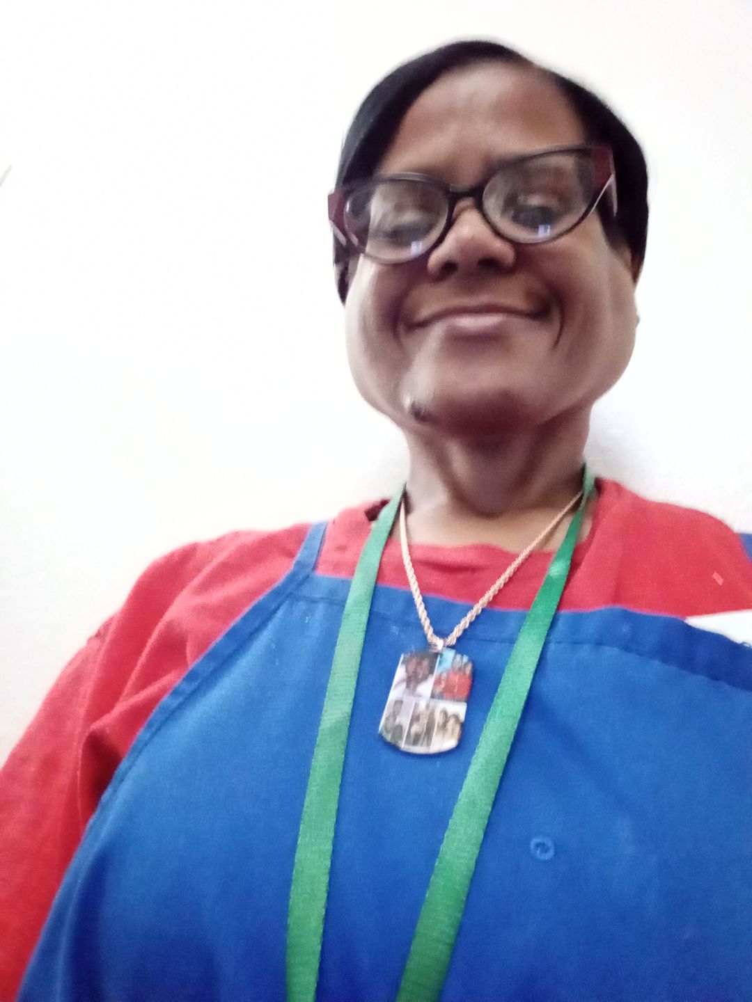 Customer photo review of Military Style Colorful Photo Necklace