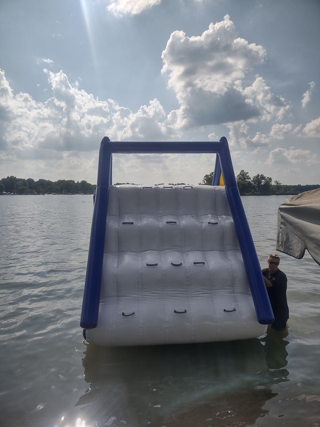 Customer photo review of Inflatable Gigantic Water Play Slide,Water Slide Games