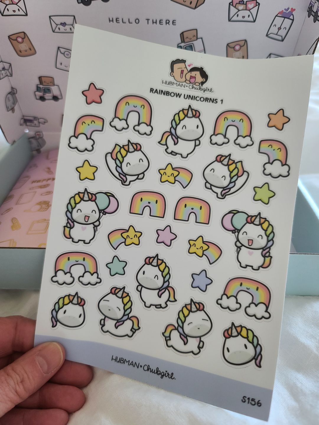 Customer photo review of Rainbow Unicorns 1 Sticker Sheet