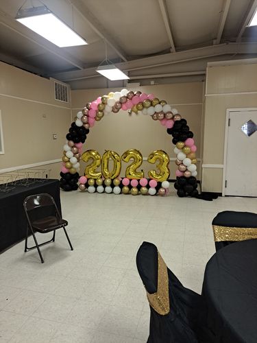Customer photo review of 10x8 Ft Aluminum Balloon Arch Frame Wedding Arch Stand