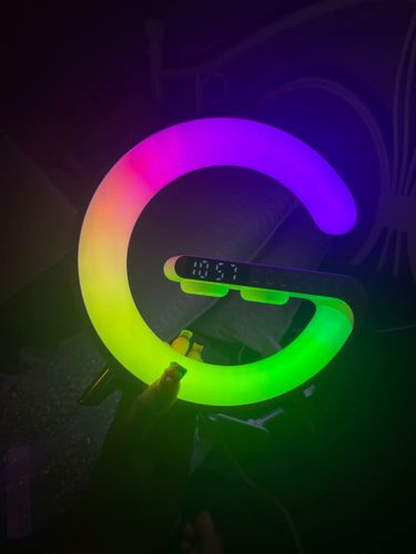 Customer photo review of LitLamp™ 4-in-1 Alarm Clock, Mood Light, Speaker & Wireless Charger
