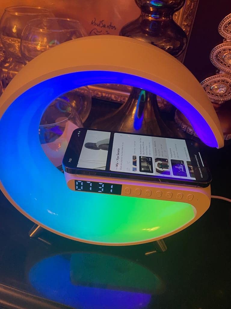 Customer photo review of LitLamp™ 4-in-1 Alarm Clock, Mood Light, Speaker & Wireless Charger