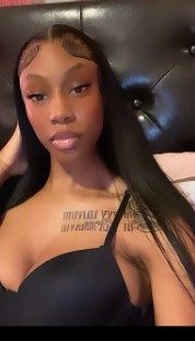 Customer photo review of 4C Edges | Luvwin 180% Density Straight with Yaki Edges Free Parting Undetectable Lace Front Wig | Afro Inspired