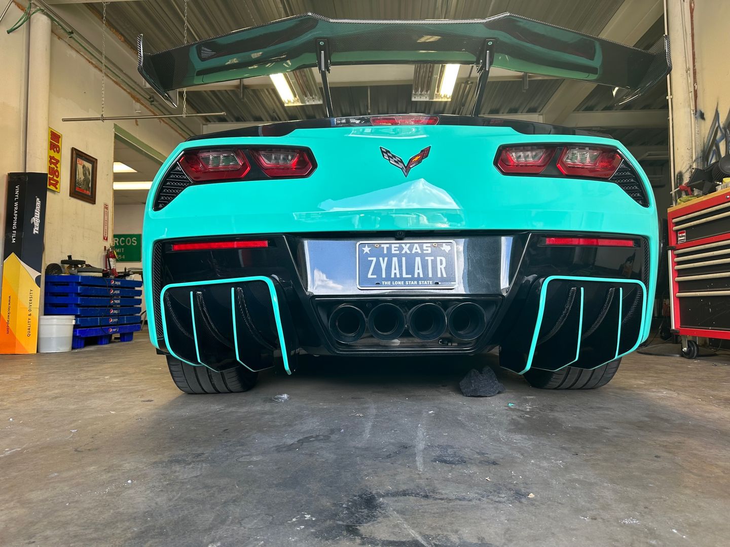 Customer photo review of Chevrolet Corvette C7 Add On Rear Bumper Diffuser
