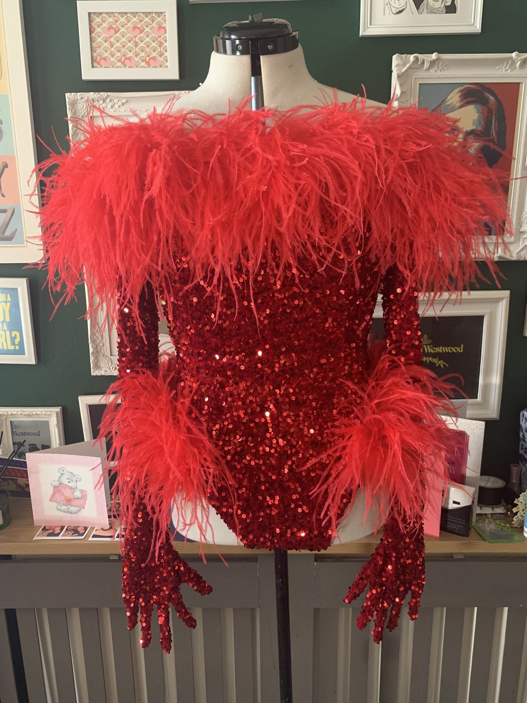 Customer photo review of Heavy Sequin Velvet Fabric