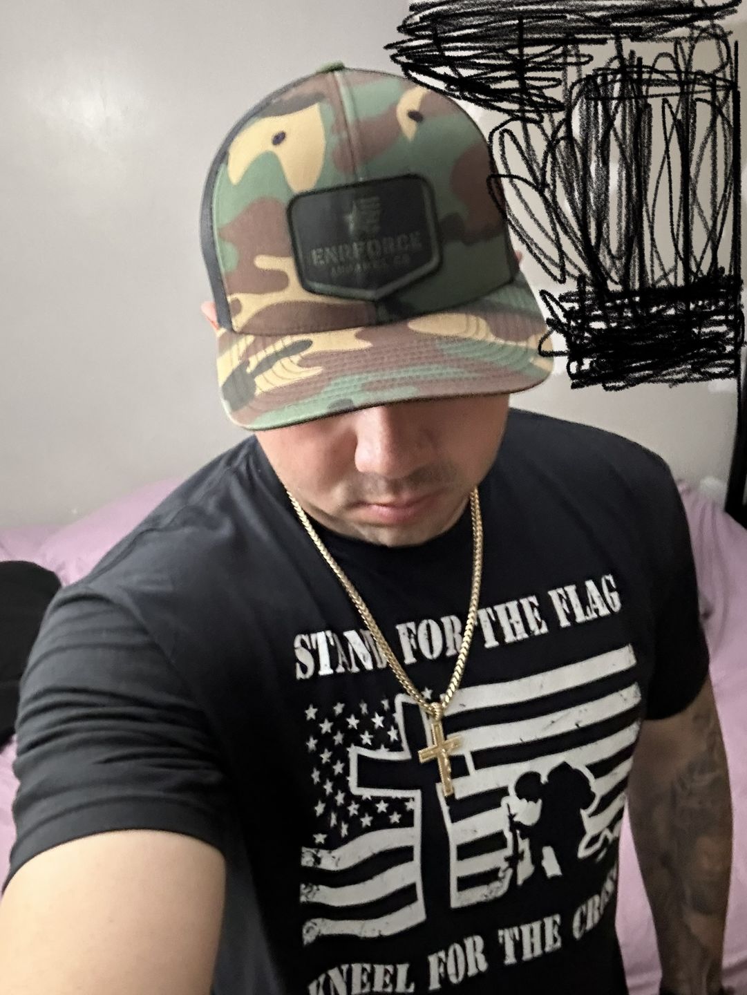 Customer photo review of Kneel For The Cross - Tee