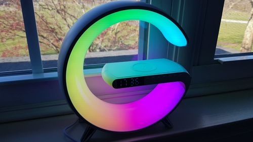 Customer photo review of LitLamp™ 4-in-1 Alarm Clock, Mood Light, Speaker & Wireless Charger