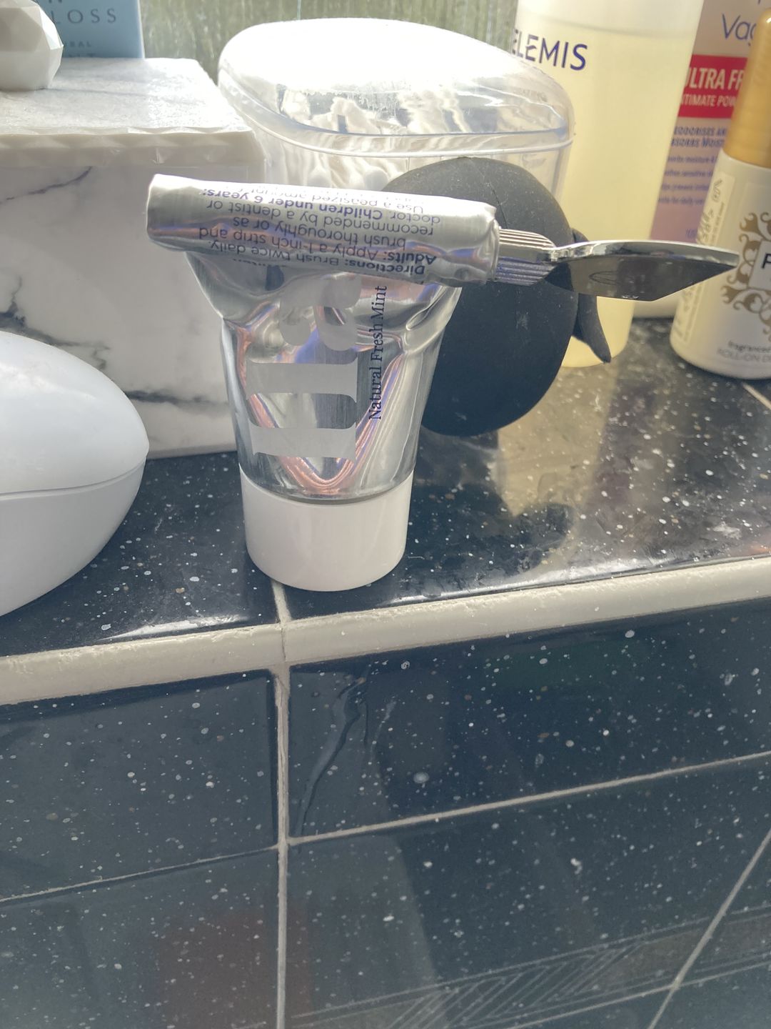 Customer photo review of Happier Fresh Mint Toothpaste