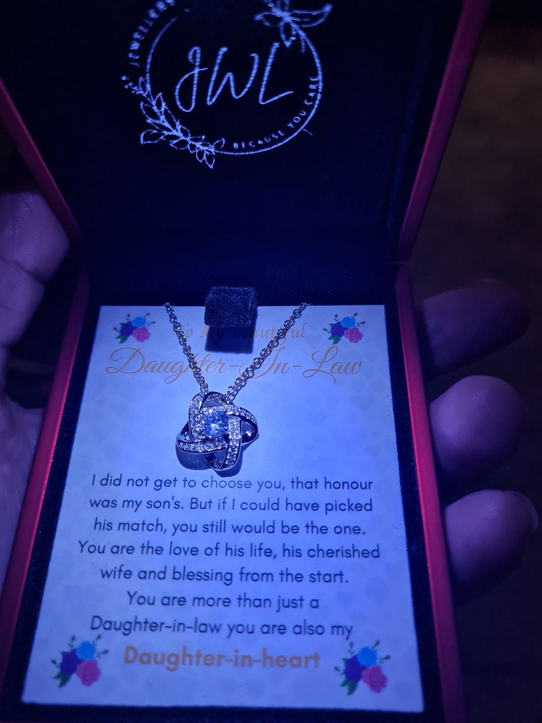 Customer photo review of Daughter-in-Law Necklace UK