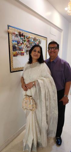 Customer photo review of Rubans Cream Coloured Potli Bag With Multicoloured Embroidery Design