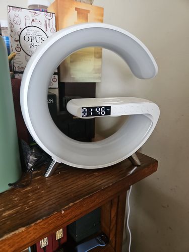 Customer photo review of LitLamp™ 4-in-1 Alarm Clock, Mood Light, Speaker & Wireless Charger