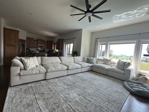 Customer photo review of COZY COLLECTION PLUSH MODULAR 8 PIECE SECTIONAL