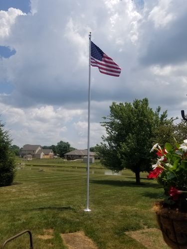 Customer photo review of 25 ft. Residential Flagpole Rated At 50 mph