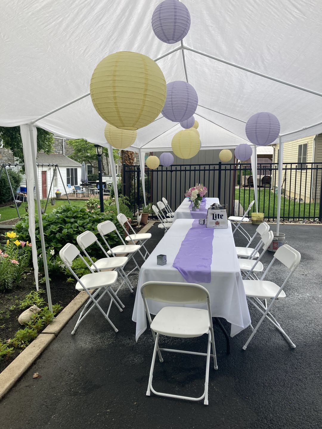 Customer photo review of 12" Lavender Round Paper Lantern, Even Ribbing, Chinese Hanging Wedding & Party Decoration