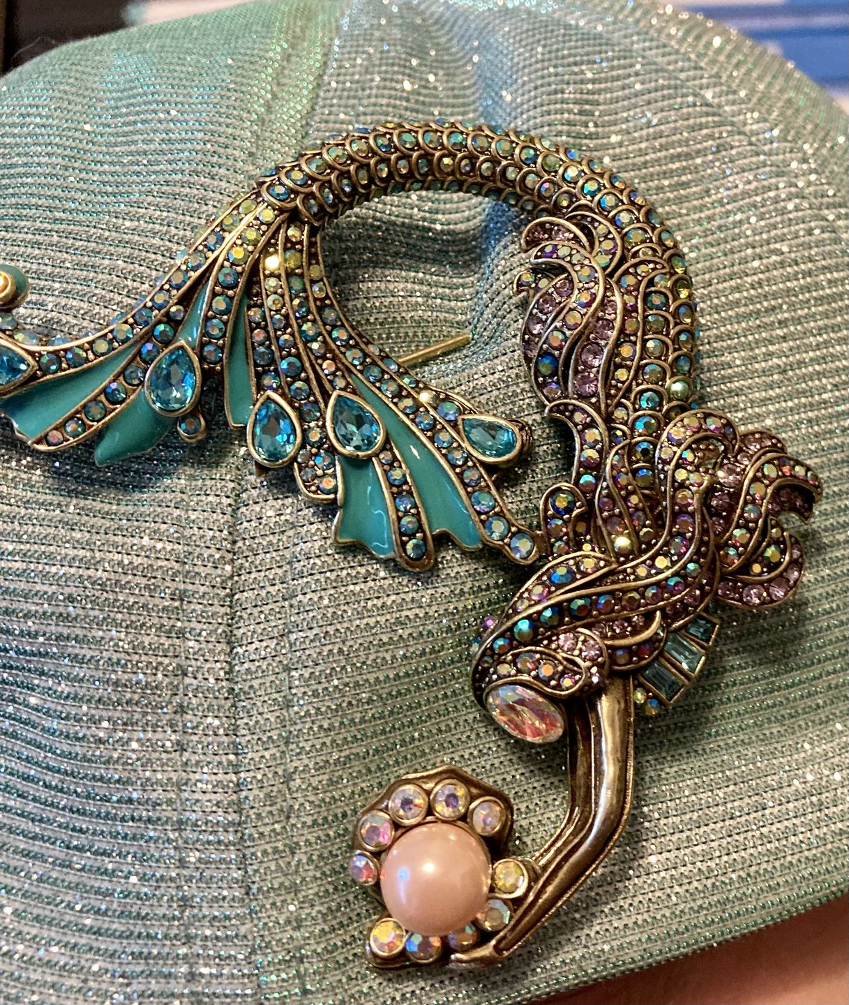 Customer photo review of HEIDI DAUS®"Siren's Serenade"  Crystal Mermaid Pin