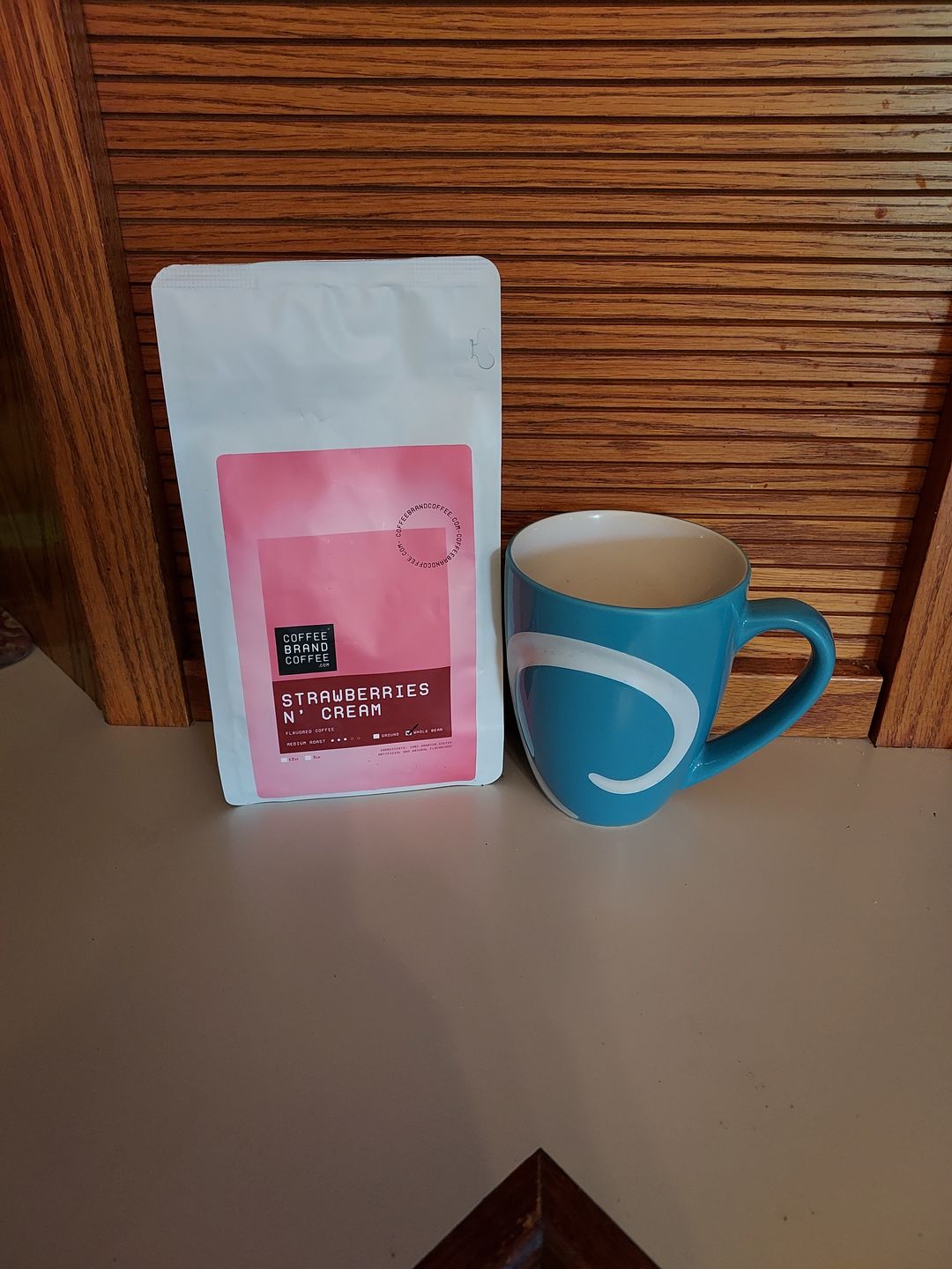 Customer photo review of Strawberries 'n Cream Flavored Coffee
