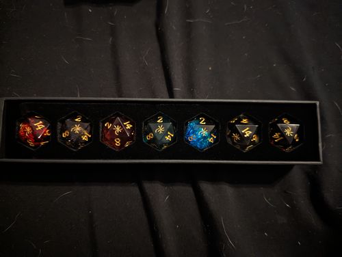 Customer photo review of Custom Artwork/Font Style on Dice Set