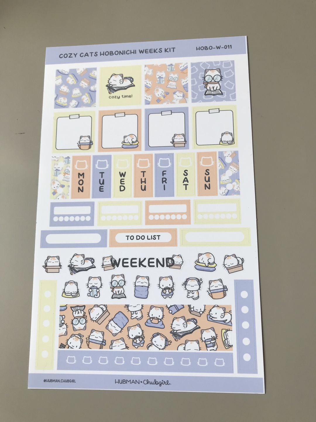 Customer photo review of Cozy Cats Theme Hobonichi Weeks Kit