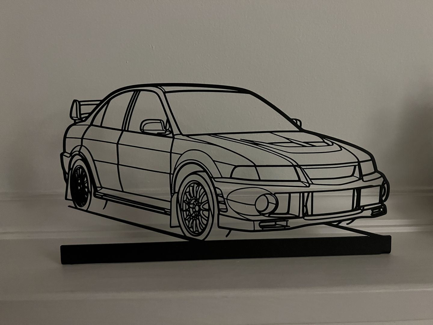 Customer photo review of Your Custom Car Standing Silhouette Metal Art