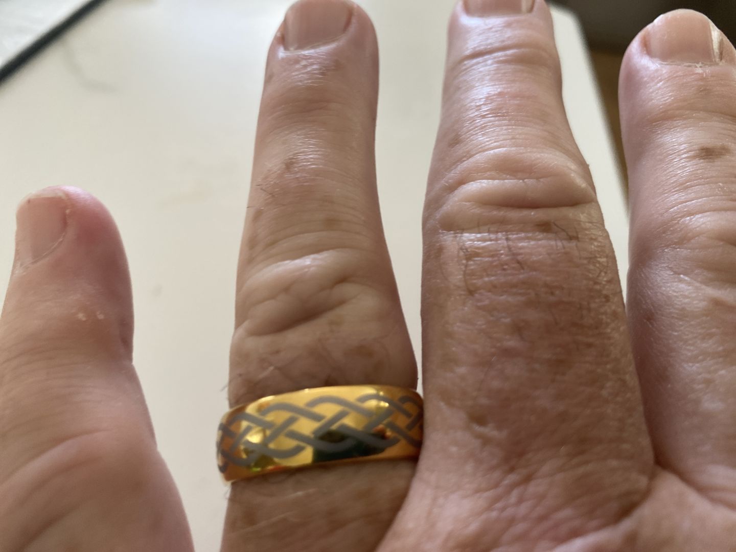 Customer photo review of The Celtic Knot Wonder Ring