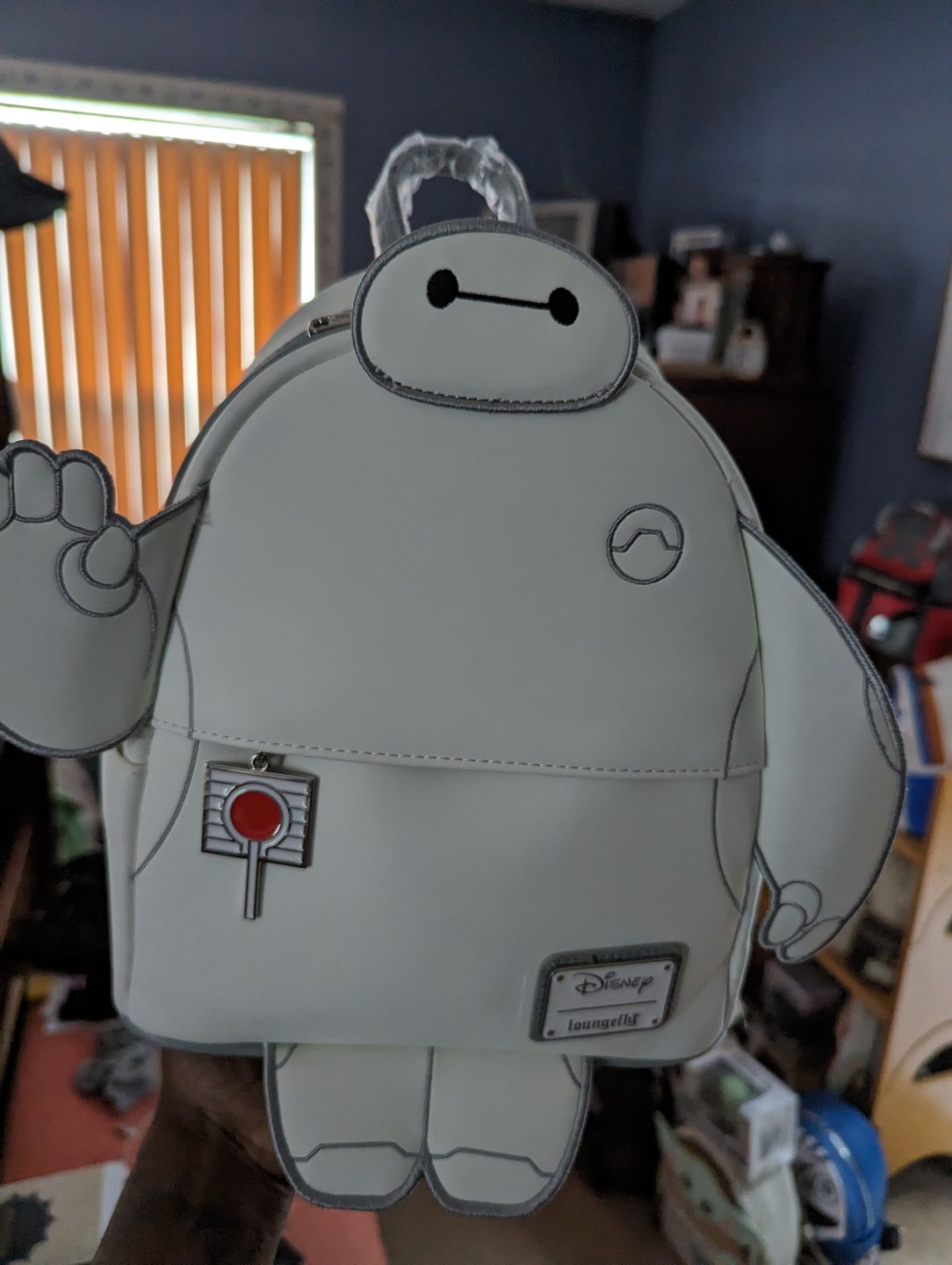Customer photo review of 707 Street Exclusive - Loungefly Disney Glow in the Dark Talking Baymax Mini Backpack