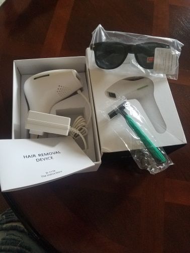 Customer photo review of 900000 Flashes Laser Epilator Permanent IPL Laser Hair Removal