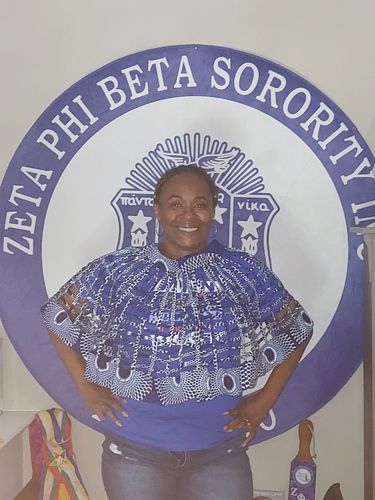 Customer photo review of Ankara Multi Color Party Cape 2.0