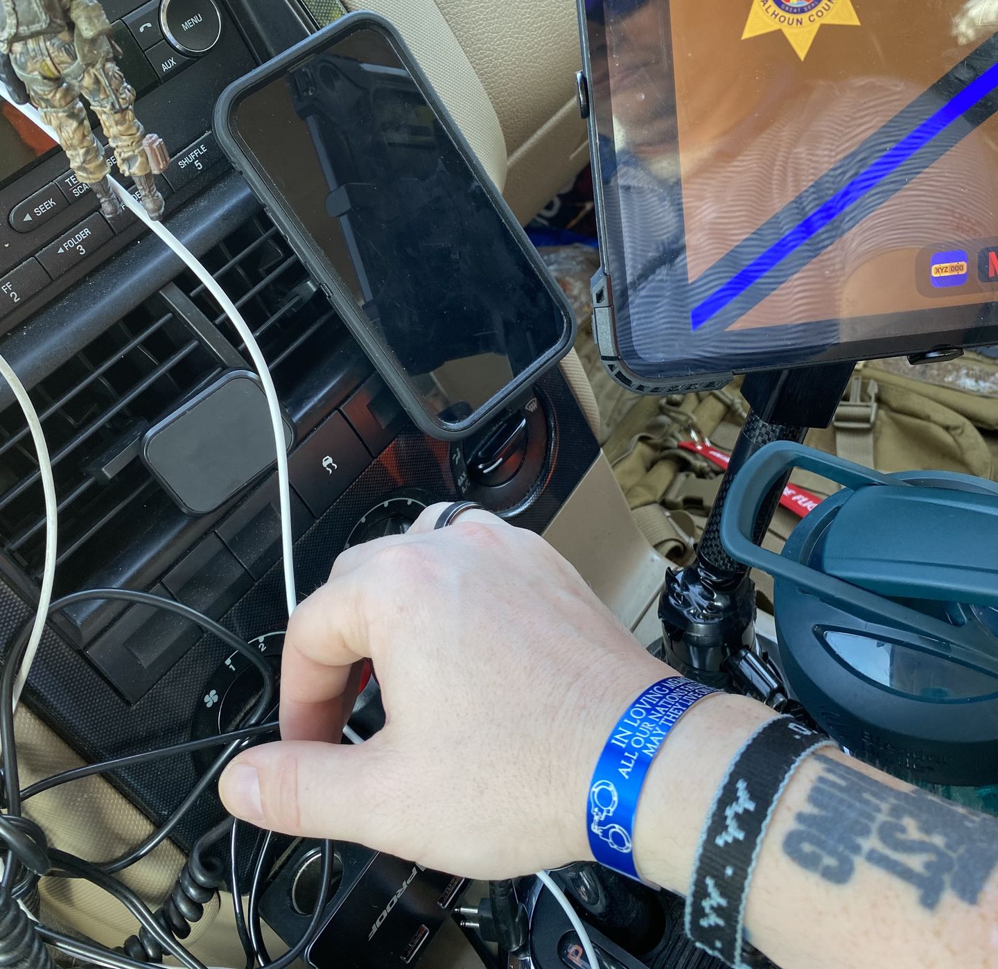 Customer photo review of Back The Blue Memorial Band
