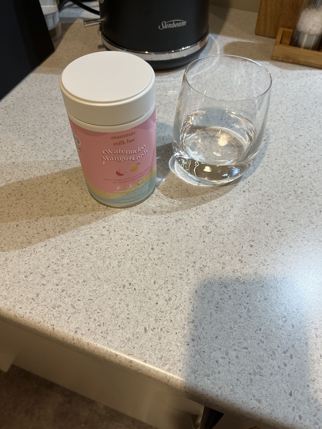 Customer photo review of Watermelon Mango Crush Hydration Electrolyte Drink with Verisol® Collagen
