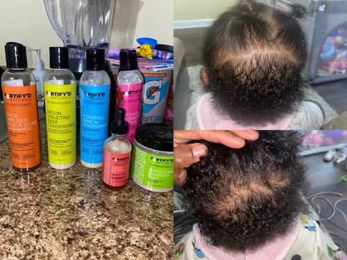 Customer photo review of Sage Infused Black Soap Shampoo