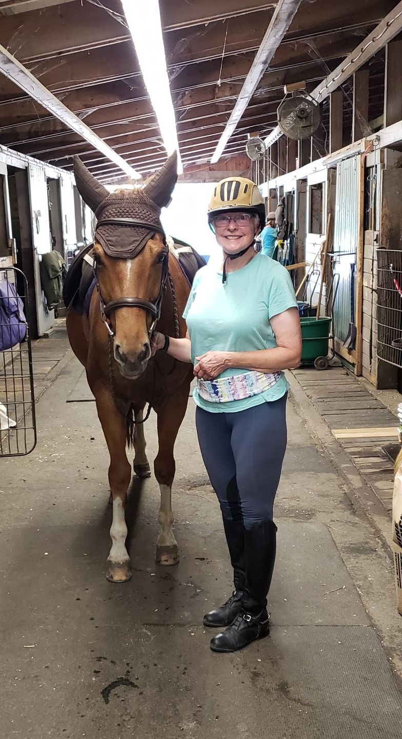 Customer photo review of Violet Sky Pocketed Belt