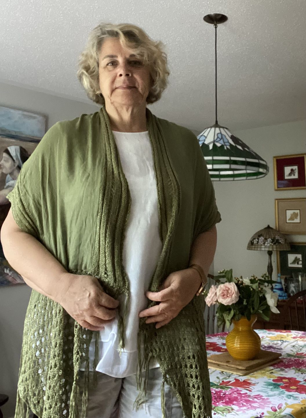 Customer photo review of My Cozy Crochet Cardigan (Olive)