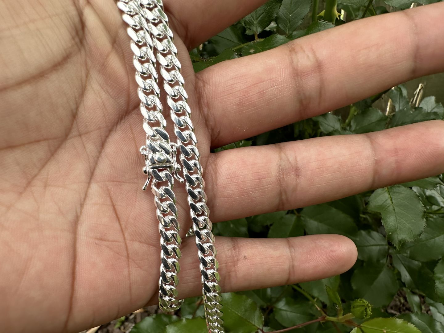 Customer photo review of .925 Sterling Silver Miami Cuban Chain / Bracelet