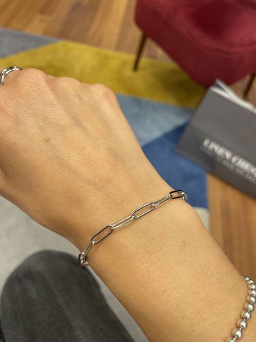 Customer photo review of Paperclip Bracelet - Silver