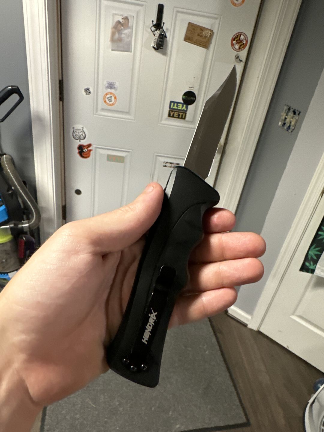 Customer photo review of Black D2 Clip Point Mamba Hendrix OTF